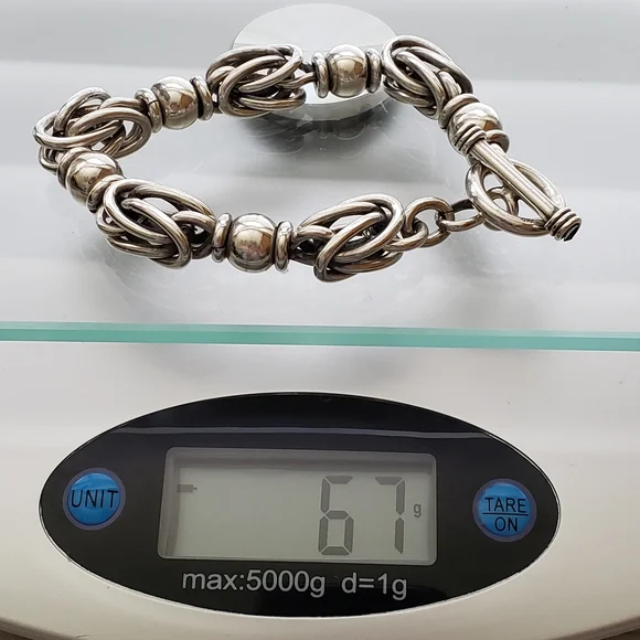 FLASH SALE! Silpada Rare Sterling Silver Byzantine Toggle Vintage Bracelet B0204 - Picture 11 of 15